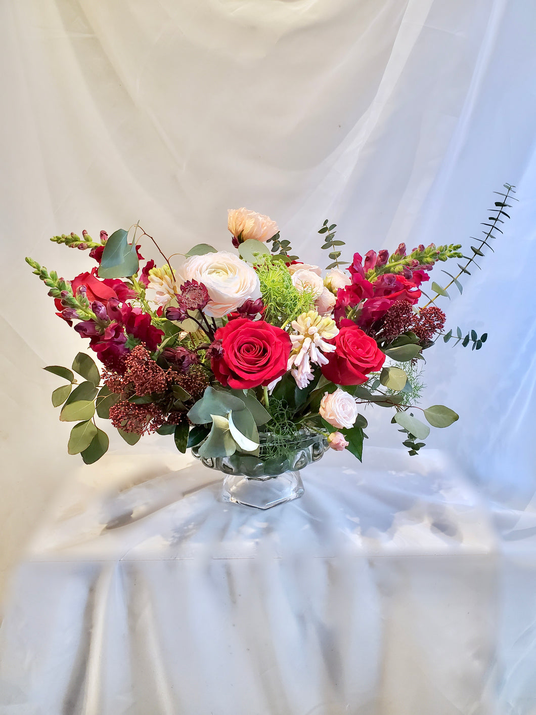 Romantic Valentine's Pedestal Arrangement