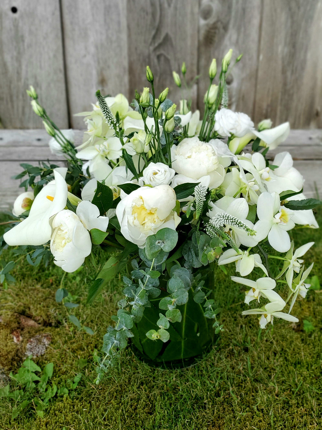 Classic White Vase Arrangment